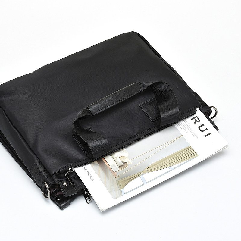 男士手提包大容量横款帆布公文包 伯莱尼男士包袋