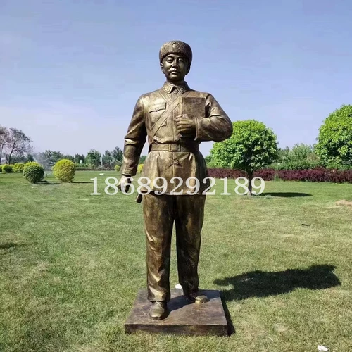 Пользовательские литые медные волокно -армированные стальные стальные военные фигуры Падающие скульптура имитация медная плавающая садовая скульптура лес лес на открытом воздухе