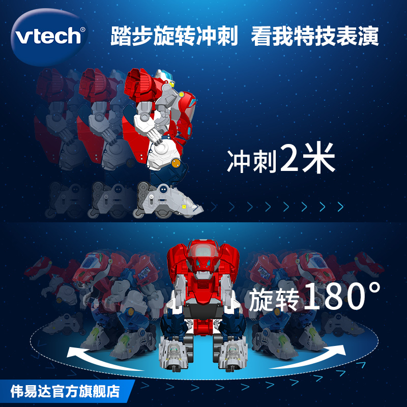 VTech伟易达至尊霸王龙遥控变形玩具男孩礼物前进后退守护者恐龙 - 图2