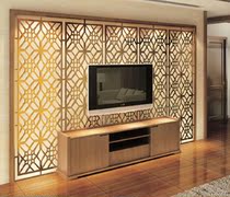 Professional Customised Copper Flower Lattice Copper Partition Wall Living Room TV Background Wall Stainless Steel Wire Drawing Rose Gold Screen Engraving