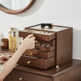 Деревянная коробочка для хранения, высококлассная изысканная коробка для хранения, вместительное и большое золотое ожерелье и серьги, ювелирное украшение, аксессуар