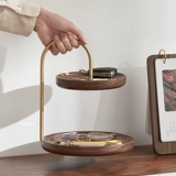 Вход в дверь и клавиши входа в хранение творческое украшение легкая роскошная дверь с твердым древесином клавиш настольный столик настольный поднос планшета