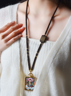 天然椰壳弹簧扣快拆佛牌挂链