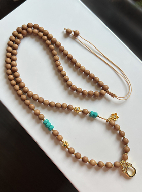 泰国佛牌链天然老山檀新中式国风