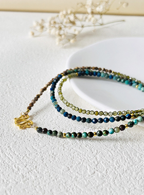 原创静谧深林泰国佛牌链唐卡挂链多宝水晶毛衣链水晶翡翠吊坠挂链