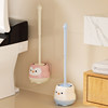 Toilet brush household no dead angle brush bathroom toilet cartoon long handle toilet brush cleaning brush toilet set