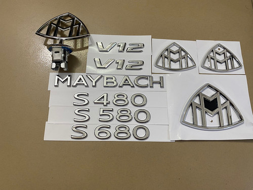 21-24款款奔驰迈巴赫S450 S480 S580 S680改迈巴赫车标字标尾标-图0