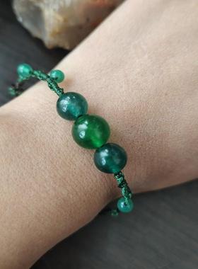 绿玛瑙绿水晶补木碧玺手绳