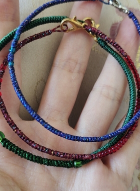 端午节五彩手绳男女通用包邮手工day定制编绳手链手串项链