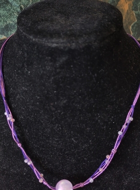 项链夸张个性锁骨链包邮大小可调节古风欧美流行配饰首饰紫蓝色红