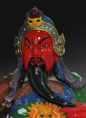 站像武财神关羽佛堂寺庙德化陶瓷