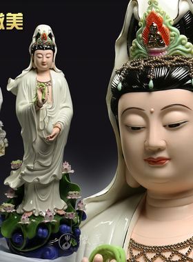 观音菩萨大型佛堂寺庙德化陶瓷