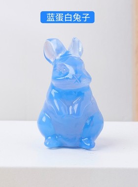 天然水晶原石蛋白石兔子圣诞老人Kitty猫雕刻件复活节日礼物摆件