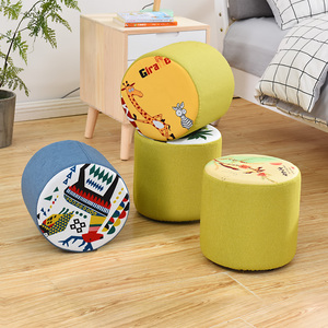 实木布艺卡通小凳子