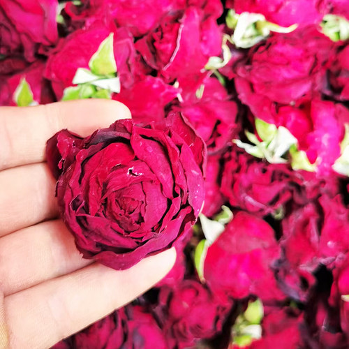 云南墨红玫瑰花茶冻干玫瑰花冠干花整朵精选品质无硫基地现烤现发 - 图0