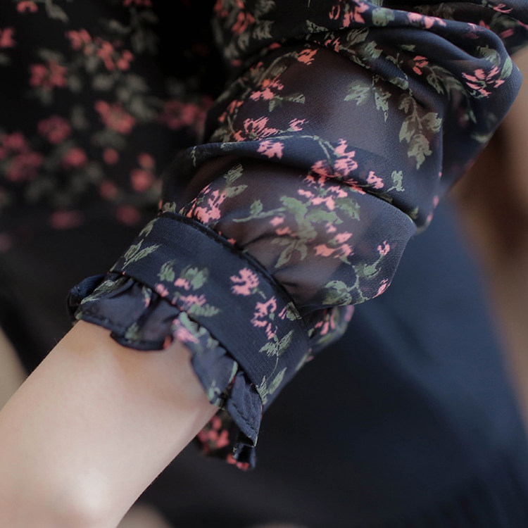 半高领加绒2020秋冬修身洋气小衫 宝采尔蕾丝衫/雪纺衫