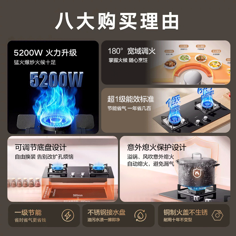 老板名气燃气灶煤气灶双灶家用嵌入式台式天然气液化猛火灶台6510