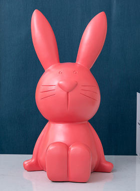 兔子电镀客厅卧室书房桌面摆件