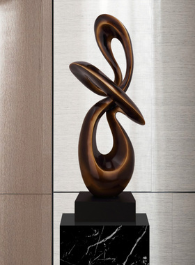 抽象雕塑落地书房大堂家居装饰