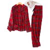 Autumn and winter velvet brushed couple pajamas set
