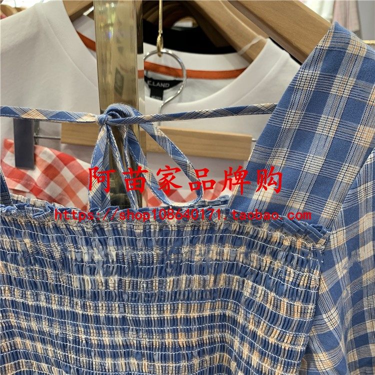 eland2020夏季新款法式方领衬衫 阿苗家品牌购衬衫