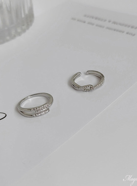 韩版百搭通勤款简约开口戒指