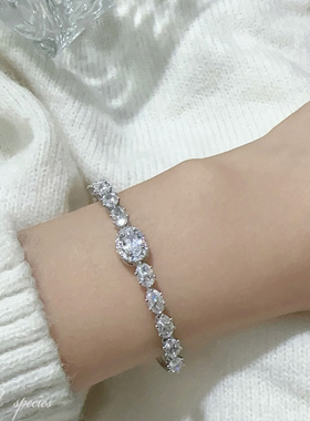 日韩公主系列闪钻精致开口手镯