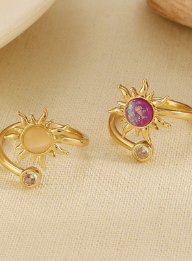 时尚冷淡潮流轻奢铜戒指