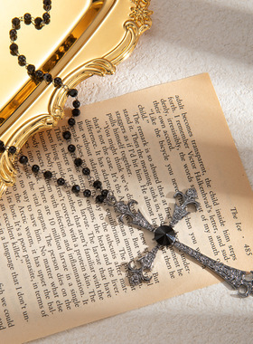 风十字架吊坠小圆珠项链Lightlu