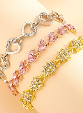 妙雅欧美hollowzirconVal手链