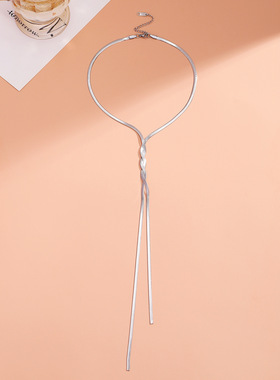 刀片链Embossedbladeneck项链