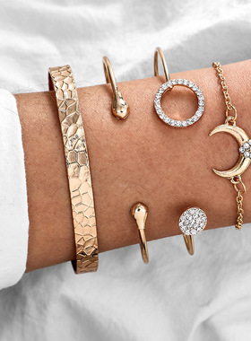 欧美跨境复古流苏字母串珠手链