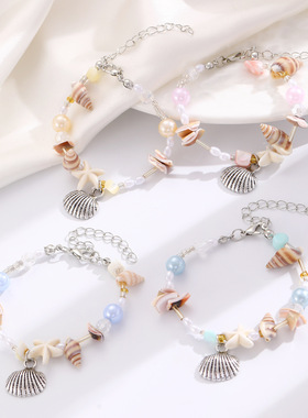 混合宝石镶嵌十字链项链