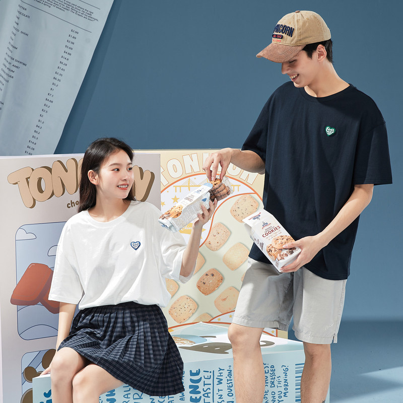 唐狮2022夏新款短袖男女同码t恤 唐狮喜之乐T恤