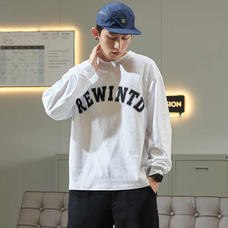 唐狮2022春季新款长袖t恤男打底衫 唐狮喜之乐T恤