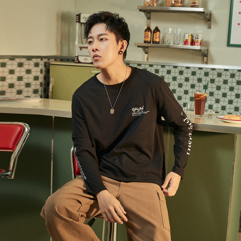 唐狮长袖t恤2020秋季新款潮打底衫 唐狮喜之乐T恤