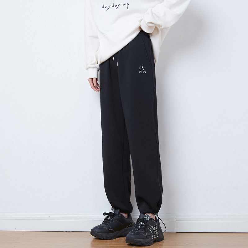 唐狮2021秋冬新款束脚宽松加绒卫裤 唐狮休闲裤