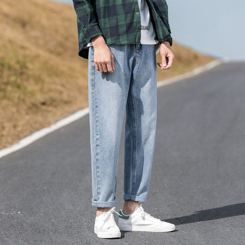 唐狮官方旗舰店男士2020秋牛仔裤 唐狮喜之乐牛仔裤