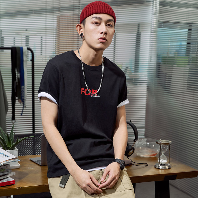 【2件79元】唐狮2019夏装新款打底衫 唐狮天悦T恤