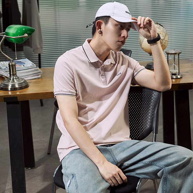 唐狮男短袖翻领2020夏季新款polo衫 唐狮喜之乐Polo衫