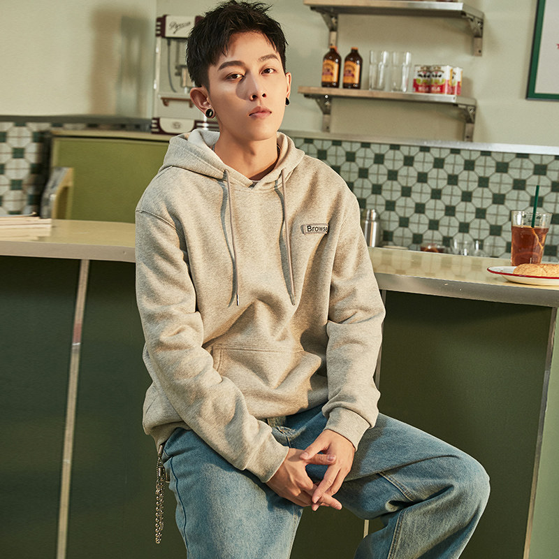 唐狮连帽男士2021春新款宽松卫衣 唐狮喜之乐卫衣