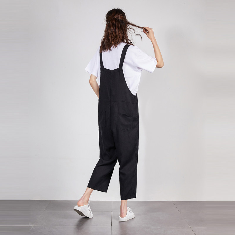 唐狮官方旗舰店女夏装女肩带休闲裤 唐狮福悠休闲裤