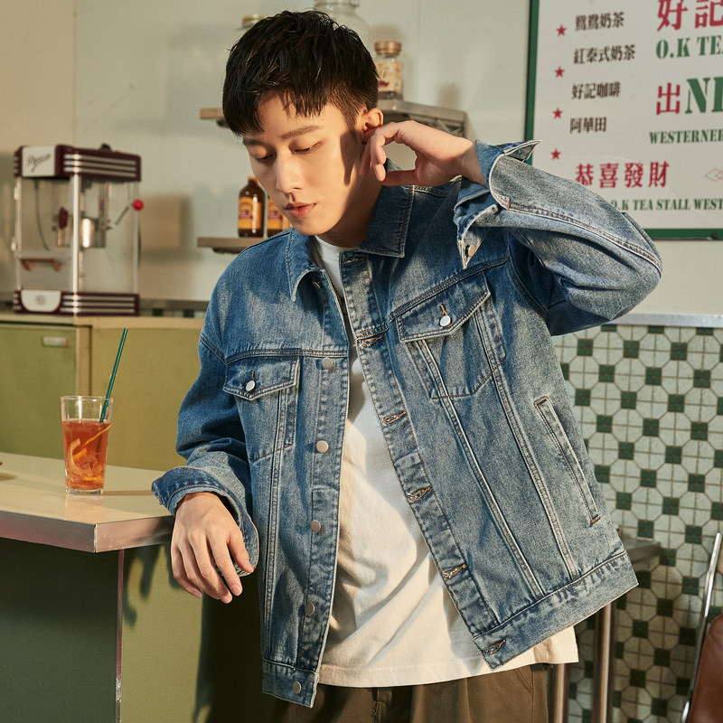 【史努比】唐狮2020秋装新款男牛仔衫 唐狮天悦夹克