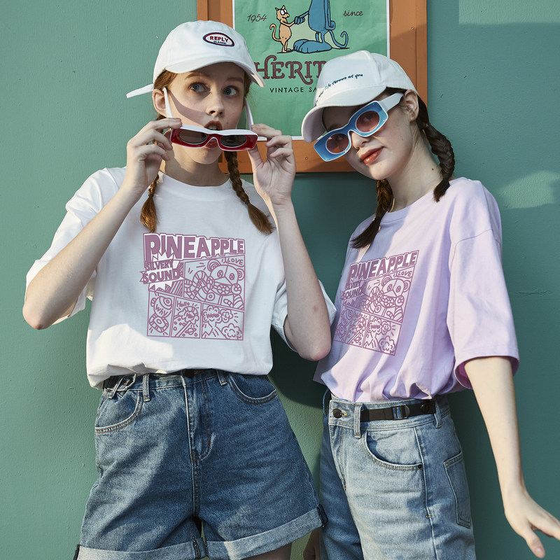 唐狮短袖2022夏季新款设计感t恤 唐狮喜之乐T恤