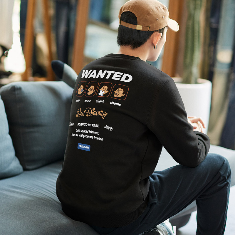 唐狮2021秋季新款学生圆领宽松卫衣 唐狮喜之乐卫衣