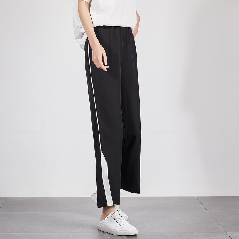 唐狮2020夏装新款女时尚拼接休闲裤 唐狮喜之乐休闲裤