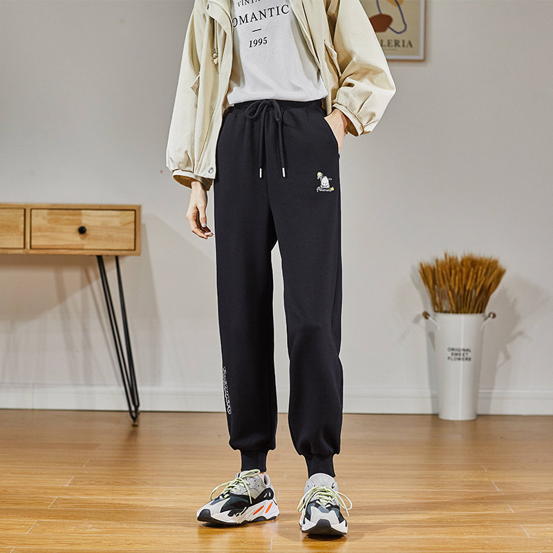 唐狮灰色女士2020秋新款休闲裤子 唐狮喜之乐休闲裤