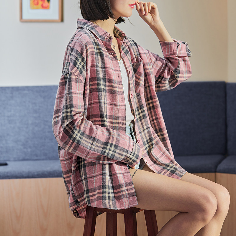 唐狮长袖格子2020秋季新款港风衬衫 唐狮喜之乐衬衫