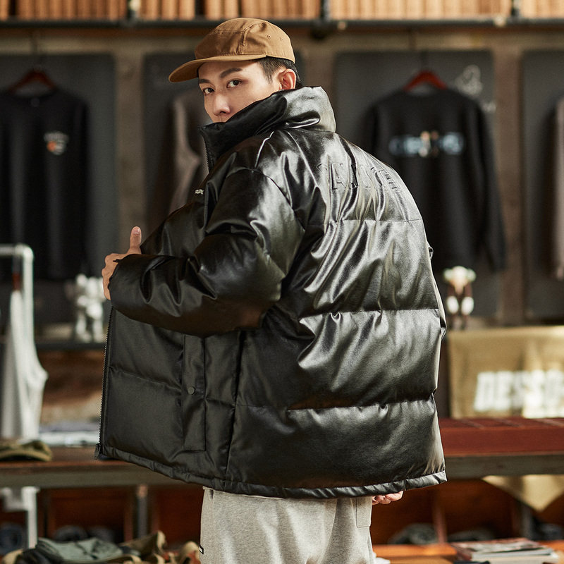 唐狮男羽绒立领2021冬季新款羽绒服 唐狮喜之乐羽绒服