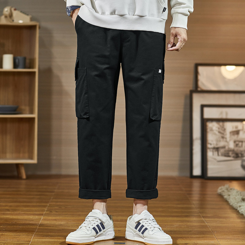 唐狮2021秋新款直筒潮牌男士工装裤 唐狮喜之乐休闲裤
